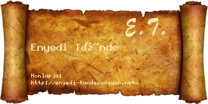 Enyedi Tünde névjegykártya